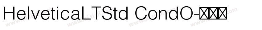 HelveticaLTStd CondO字体转换